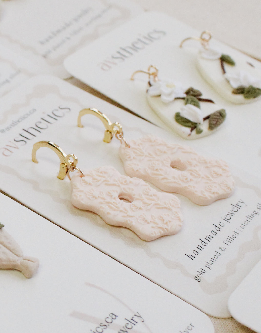 “Alice” - Floral Wavy Hoops