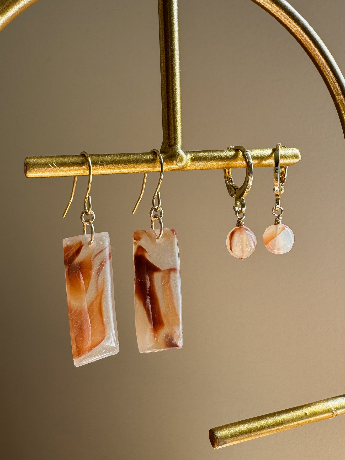 "Tortoiseshell" Face-framing Dangles
