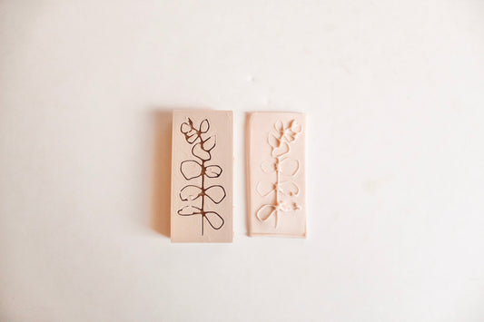 Eucalyptus Embossing Clay Texture Stamp