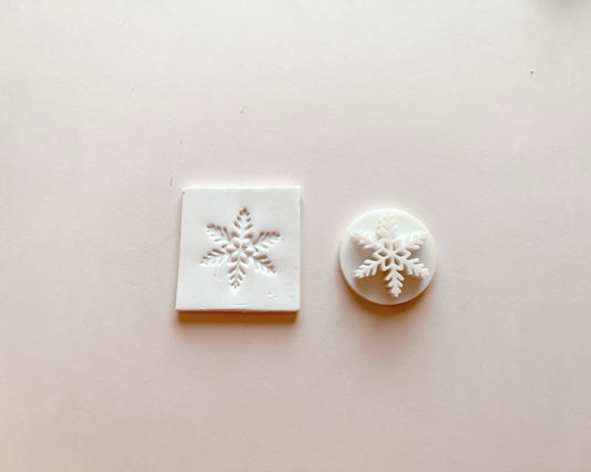 Snowflake Debossing Clay Stamp