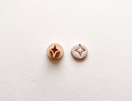 Tiny Twinkle Outline Polymer Clay Stamp