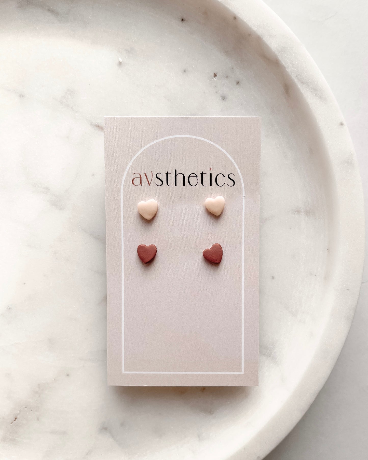 Mini Heart Stud Set