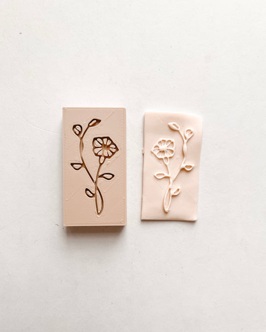 Morning Glory Clay Embossing Stamp - September Birth Flower