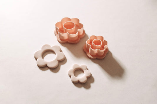 Retro Flower Hoop Polymer Clay Cutters