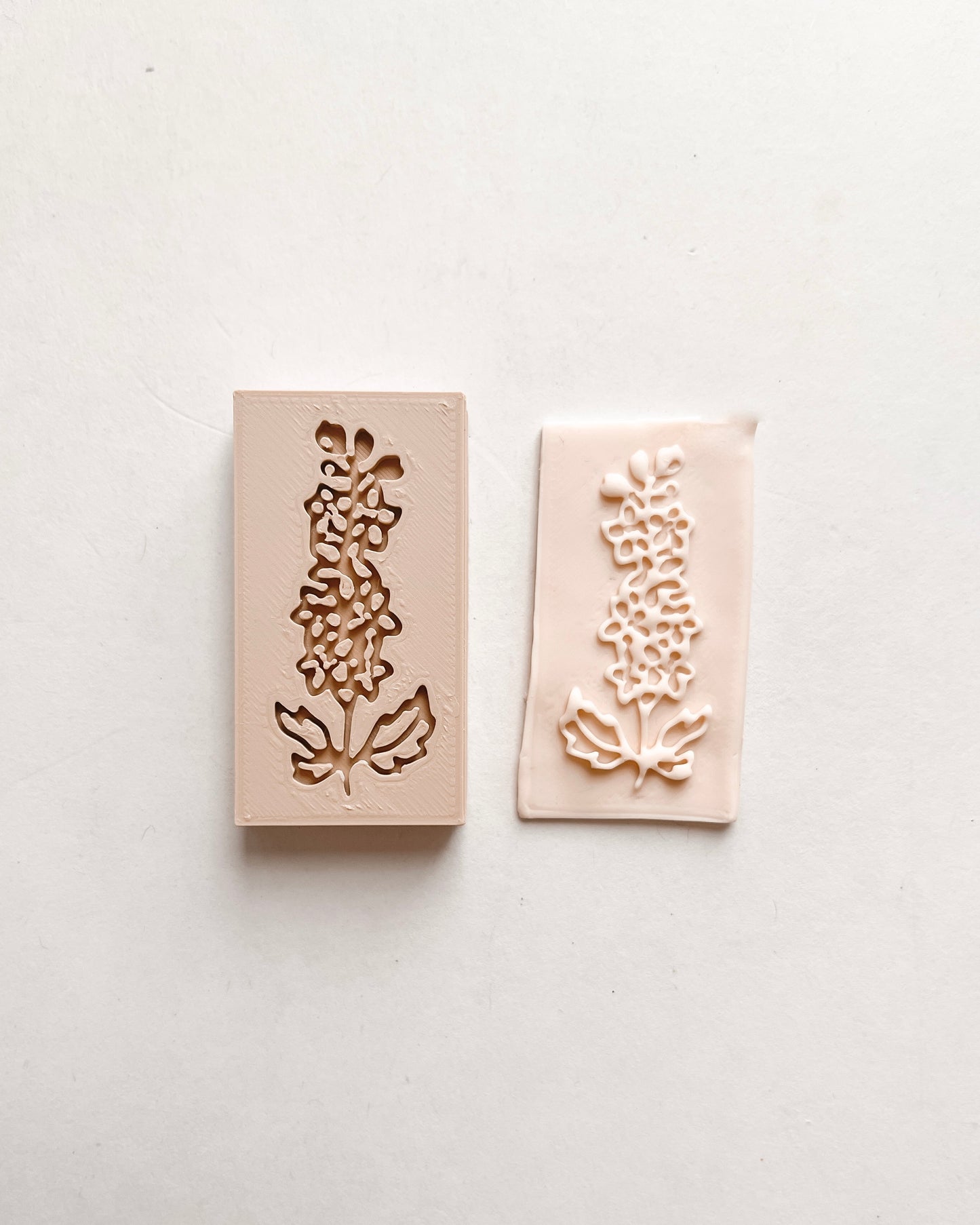 Larkspur Clay Embossing Stamp - July Birth Flower