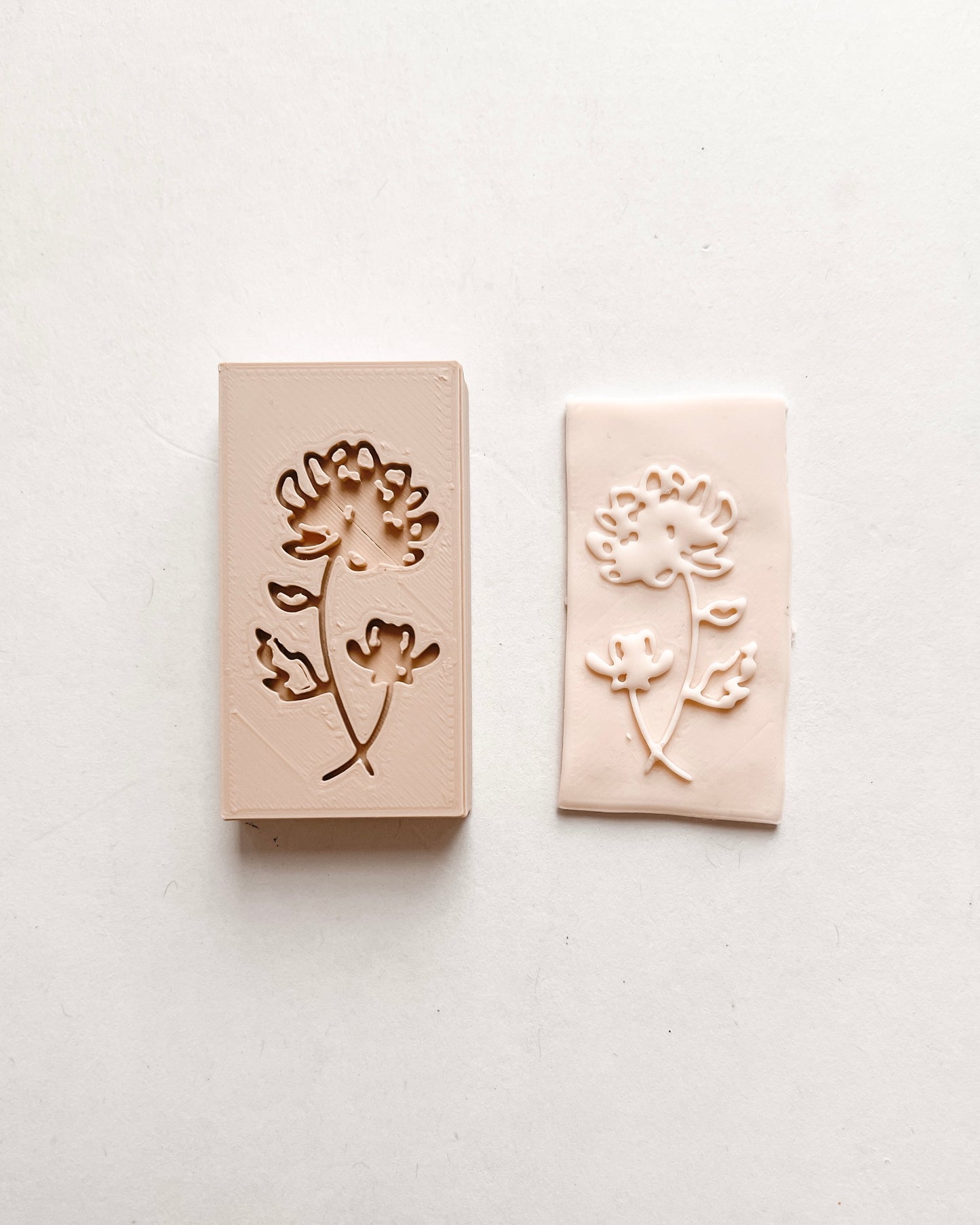 Chrysanthemum Clay Embossing Stamp - November Birth Flower