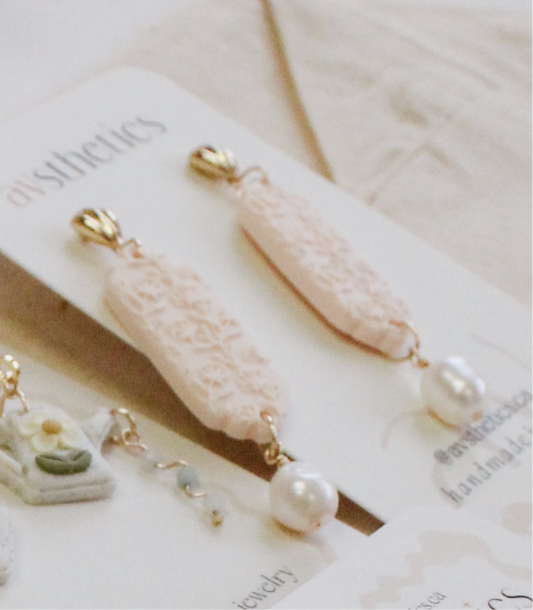 “Alice” - Floral Freshwater Pearl Drops