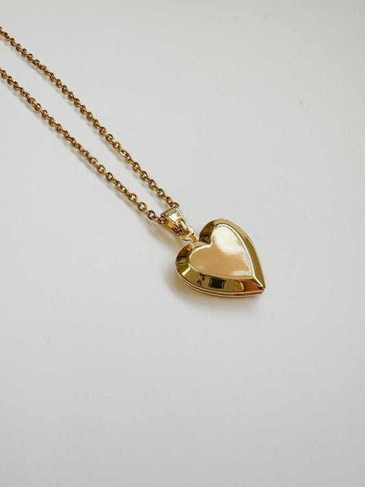 Vintage-Style Heart Locket Necklace