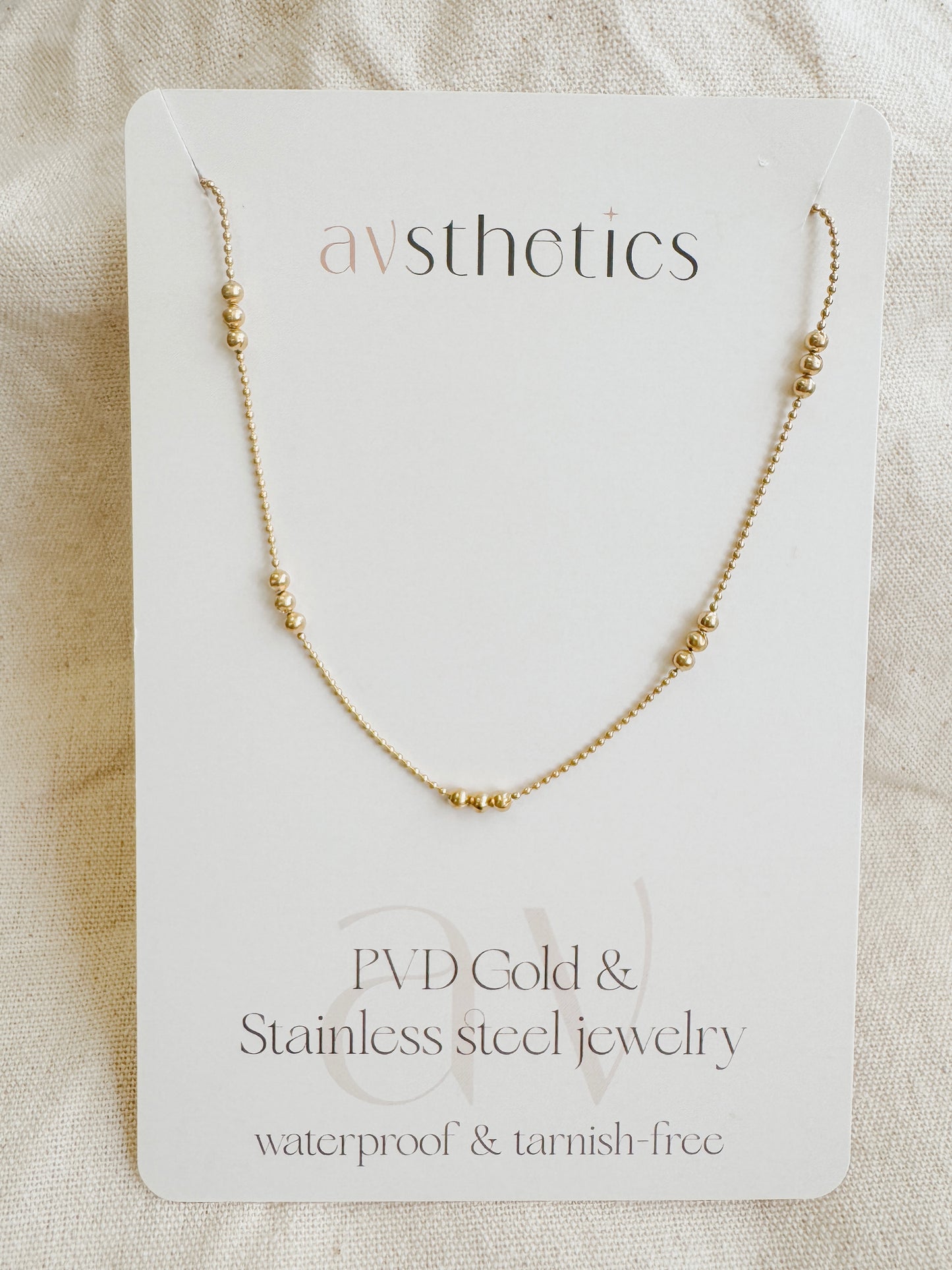 Beaded Station Necklace