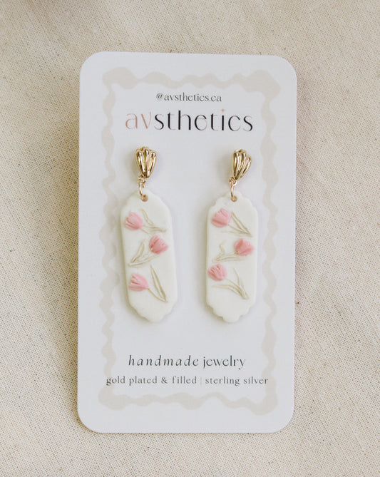 Scalloped Tulip Dangles