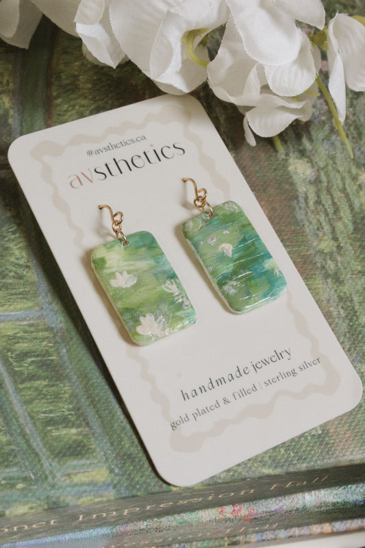 “Monet” Dangles - Handpainted
