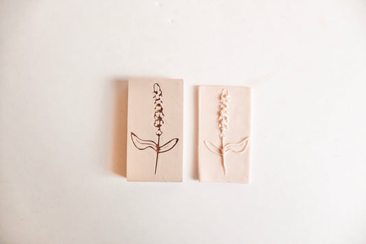 Lavender Embossing Clay Texture Stamp