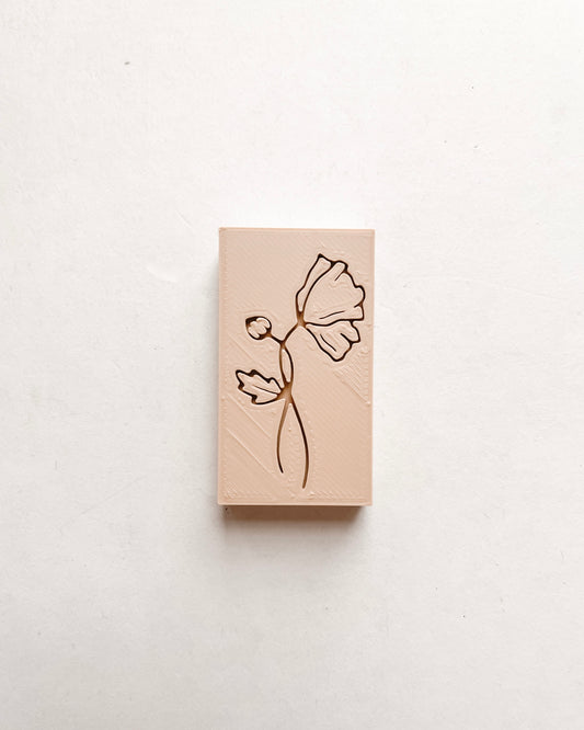 Poppy Embossing Clay Stamp - August Birth Flower