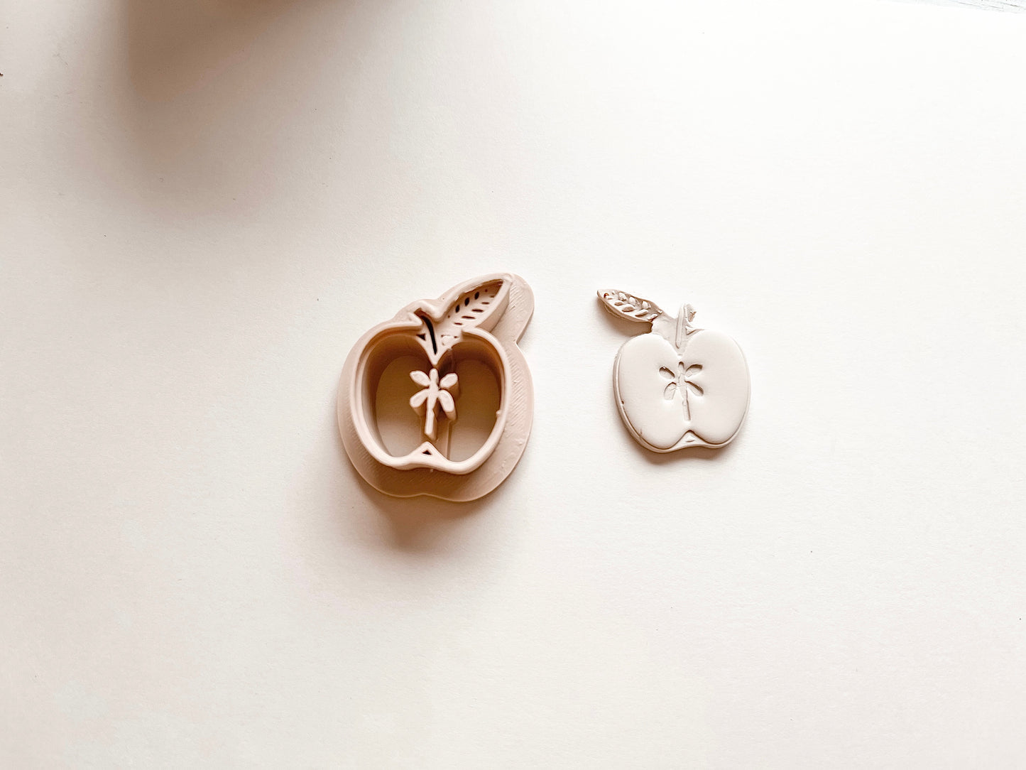 Apple Half Polymer Clay Cutter