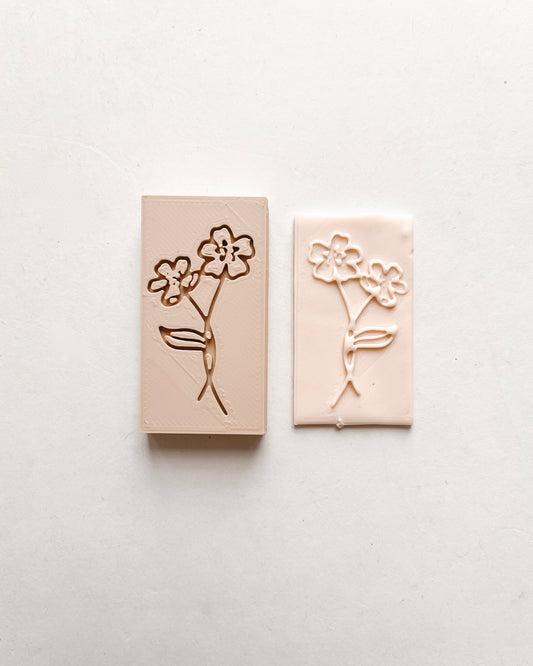 Primrose Embossing Clay Stamp - February Birth Flower