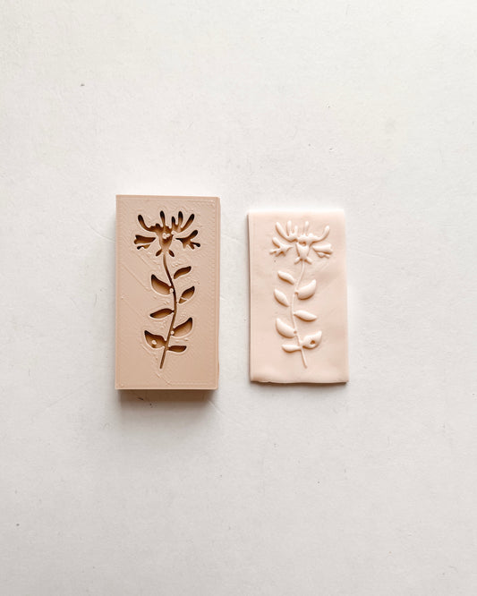 Honeysuckle Clay Embossing Stamp - June Birth Flower
